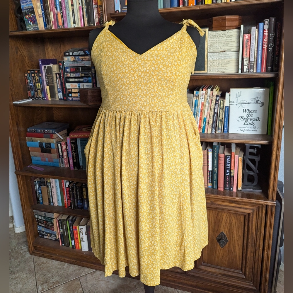 Yellow Floral Women's Dress